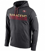 Men's San Francisco 49ers Nike Sideline Circuit Pullover Performance Hoodie - Anthracite FengYun,baseball caps,new era cap wholesale,wholesale hats